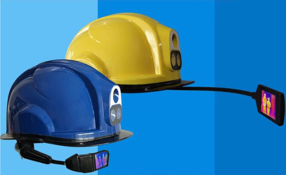 Kamera Helm Pengukur Suhu Cerdas 4G Android 7.1Bluetooth4.0 Lampu Led GPS