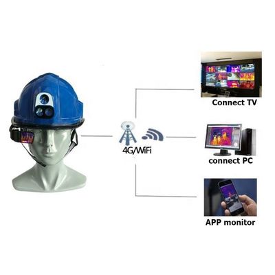 Kamera helm pengukur Suhu Cerdas 4G dengan Android 7.1Bluetooth4.0 GPS