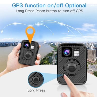 H.264 MP4 MPEG4 CMOS Kamera yang Dipakai Polisi Tahan Air IP67 0.91" LCD