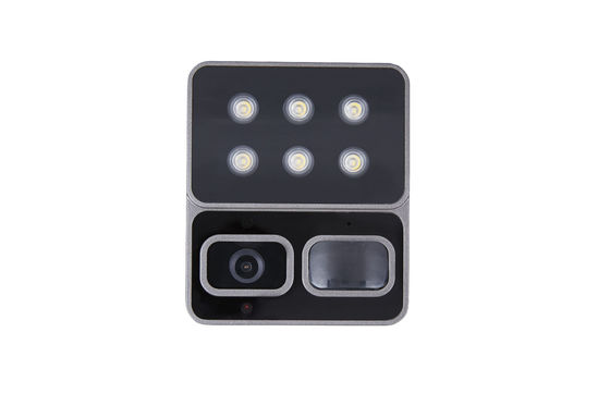 Baterai 2000MAH Kamera Keamanan Wifi Lampu PIR CCTV Tenaga Surya Dengan Lampu Sorot LED