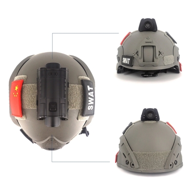2.4GHZ GPS Kamera Helm Militer Streaming Langsung 3600mAh Untuk Pasukan