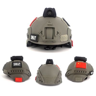 Kamera Helm GPS 2.4GHZ Streaming Langsung 3600mAh Untuk Pasukan