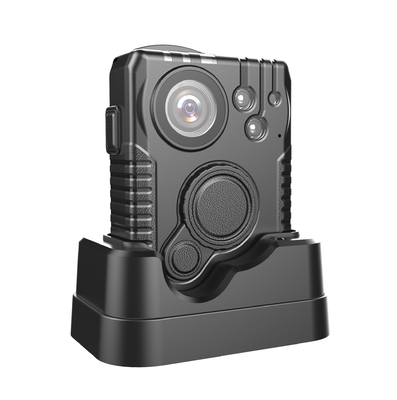Jaringan IP67 Polisi Memakai Kamera Resolusi HD Onvif Black IR Light 3200mAH