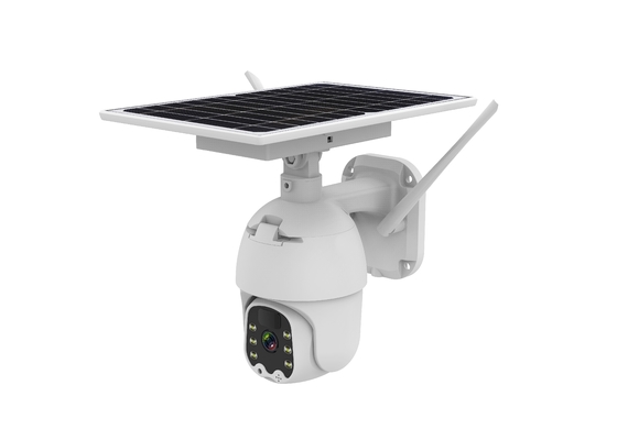 Keamanan Inframerah 30M 4G Kamera PTZ Starlight WiFi Baterai Surya 170mA