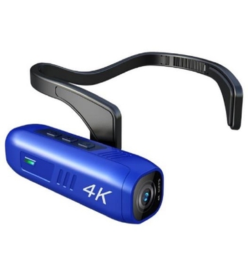 2200mAh 4G Body Worn Camera Wifi Headset EIS Dibangun Di Giroskop
