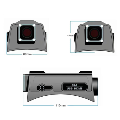 Kamera Helm Pengaman 4G Lensa Ganda 1080P H.265 4 Core Untuk Taktis Militer