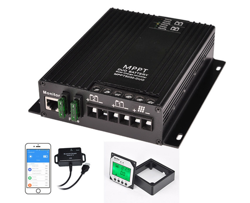 12V 24V 30A Baterai Ganda MPPT Solar Charge Controller Untuk RV Caravan Boat