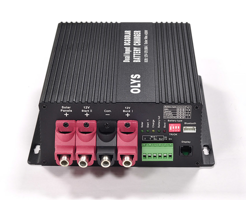 Smart Dual Input DC Solar Automatic Battery Charger 12V MPPT Solar Charge Controller