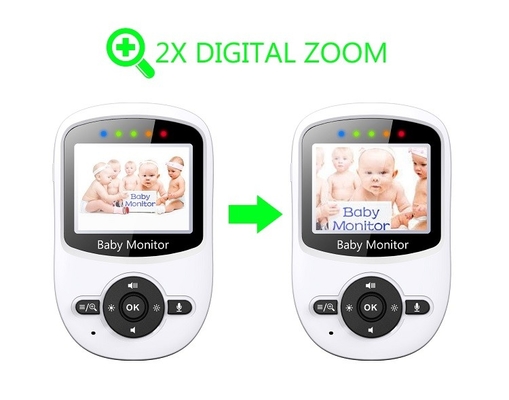 2.4 GHZ Wireless Baby Monitor 2.4 Inch Color LCD Display Dengan Night Vision