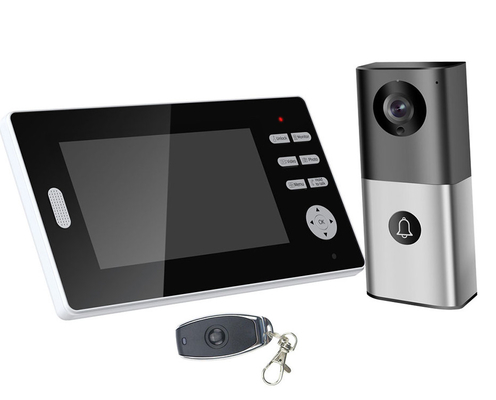 2.4GHz Wireless WIFI Video Bel Pintu LCD HD 7 inci Mendukung Pengambilan Foto Interkom