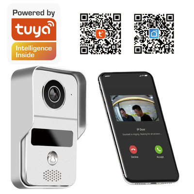 DC12V WIFI Video Bel Pintu IR CUT Tanpa Penyimpangan Warna Dengan APLIKASI Tuya