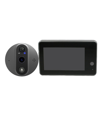 Wifi Lubang Video Bel Pintu Daya Rendah Dengan LCD Definisi Tinggi 4,3 Inch