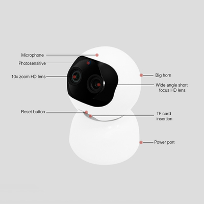 Kamera Pengawas PTZ Teropong Dua Arah Suara Interkom 1080P PTZ WIFI IP Camera