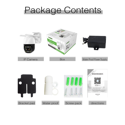 WIFI Kabel Kamera Keamanan Lensa Ganda 1080P 2.0MP HD AI Recognition Night Vision