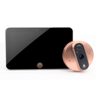 1080P Lubang Video WIFI Bel Pintu Baterai 5000mAH IR CUT Saklar Otomatis