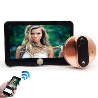 1080P Lubang Video WIFI Bel Pintu Baterai 5000mAH IR CUT Saklar Otomatis