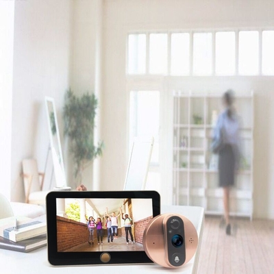 1080P Lubang Video WIFI Bel Pintu Baterai 5000mAH IR CUT Saklar Otomatis