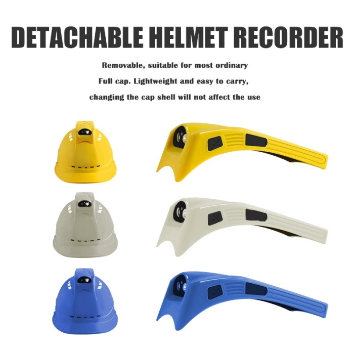 Live Streaming ABS Smart Helmet Recorder Safety Protection Untuk Situs Konstruksi