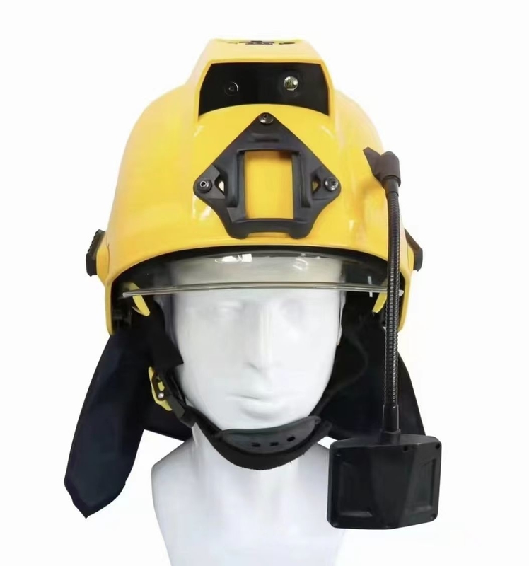 4G Live Streaming Infrared Thermal Imaging Camera SOS Alert ABS Untuk Helm Tahan Api