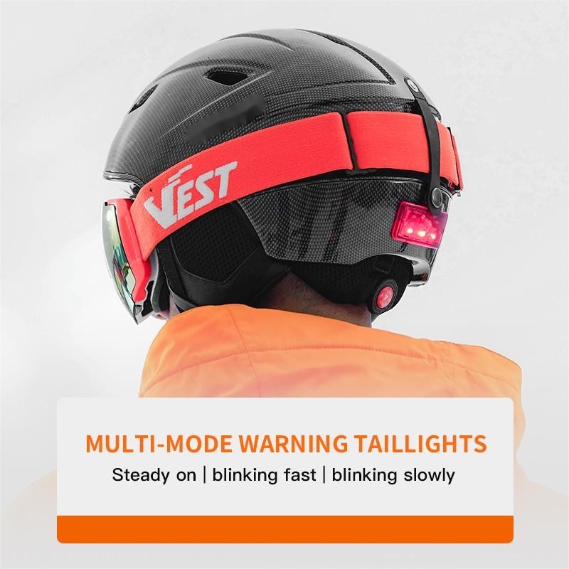WIFI Real-Time Recording Ski Helm Kamera Dibangun Di 1600MAH Baterai yang Bisa Diganti