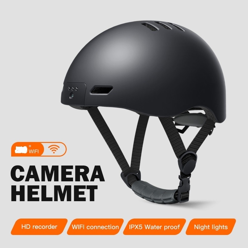 Kamera Helm Keamanan 720P dengan IP67 Waterproof dan suhu operasi hingga 70 derajat C