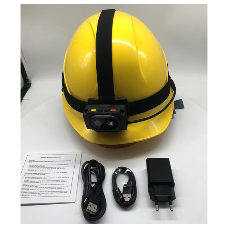 4G Live Video Smart Safety Helmet Camera Waterproof IP67 BT4.2 256kbps-8Mbps Rekaman Video