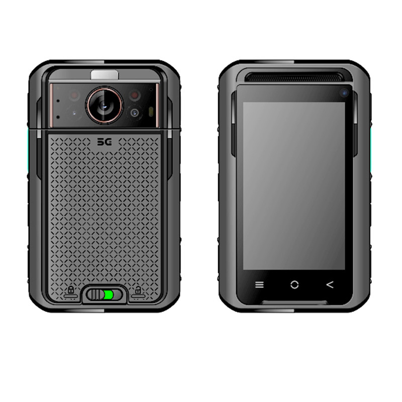 3.1 inci LCD 5G Body Worn Camera dengan 3500mAh Dual Battery EIS 4G 64GB RAM ROM