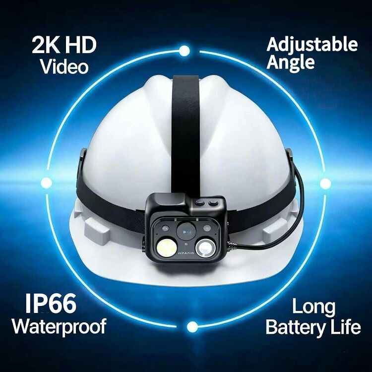 Kamera Helm Keamanan Dengan Nano SIM Card TF Card Storage Options Lampu LED dan Dukungan untuk Cluster PTT Intercom dan Algoritma AI