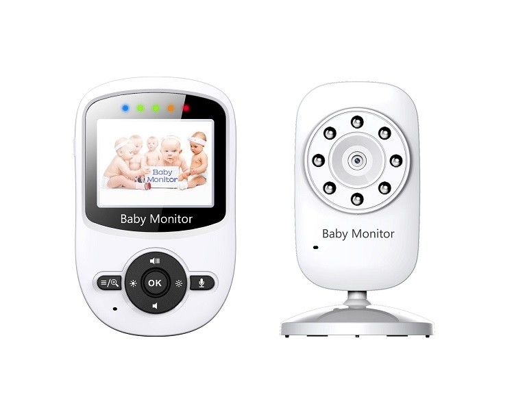 2.4 GHZ Wireless Baby Monitor 2.4 Inch Color LCD Display Dengan Night Vision