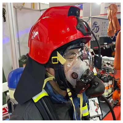 Kamera Keamanan Helm Pemadam Kebakaran dan Penyelamat Teknis Dengan Sensor Pencitraan Termal