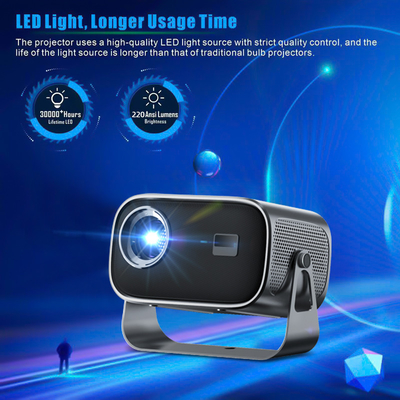 BT 5.0 Bluetooth Mini Portable Projector Dengan Multi Angle Adjustment Keystone Correction And LED Light Source Display Chip