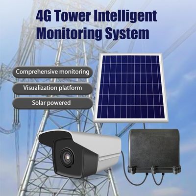 Grid Tower Solar Intelligent Monitoring Camera System 4G LTE 18000 mAH Umur panjang Bekerja