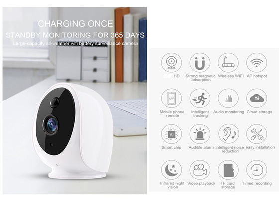 Hi3518E SoC PIR Sensor 3IR LED Kamera Keamanan Wifi 3400mA